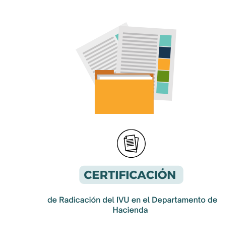 Certificación de Radicación del IVU en el Departamento de Hacienda
